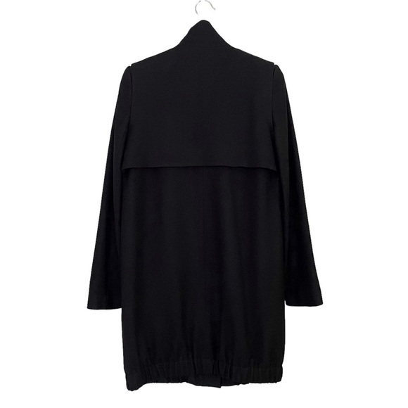 Helmut Lang Felted Wool High Neck Coat Black Medium - Picture 4 of 16